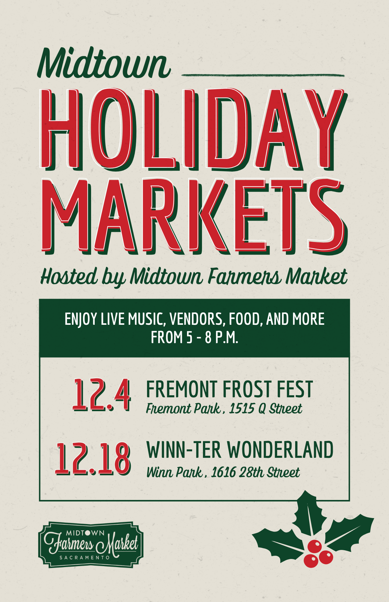 Festive Holiday Markets this December in Midtown Sacramento